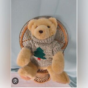 Hallmark vintage Holiday TEDDY
Bear Tan 12in Plush
Christmas Tree Knit sweater